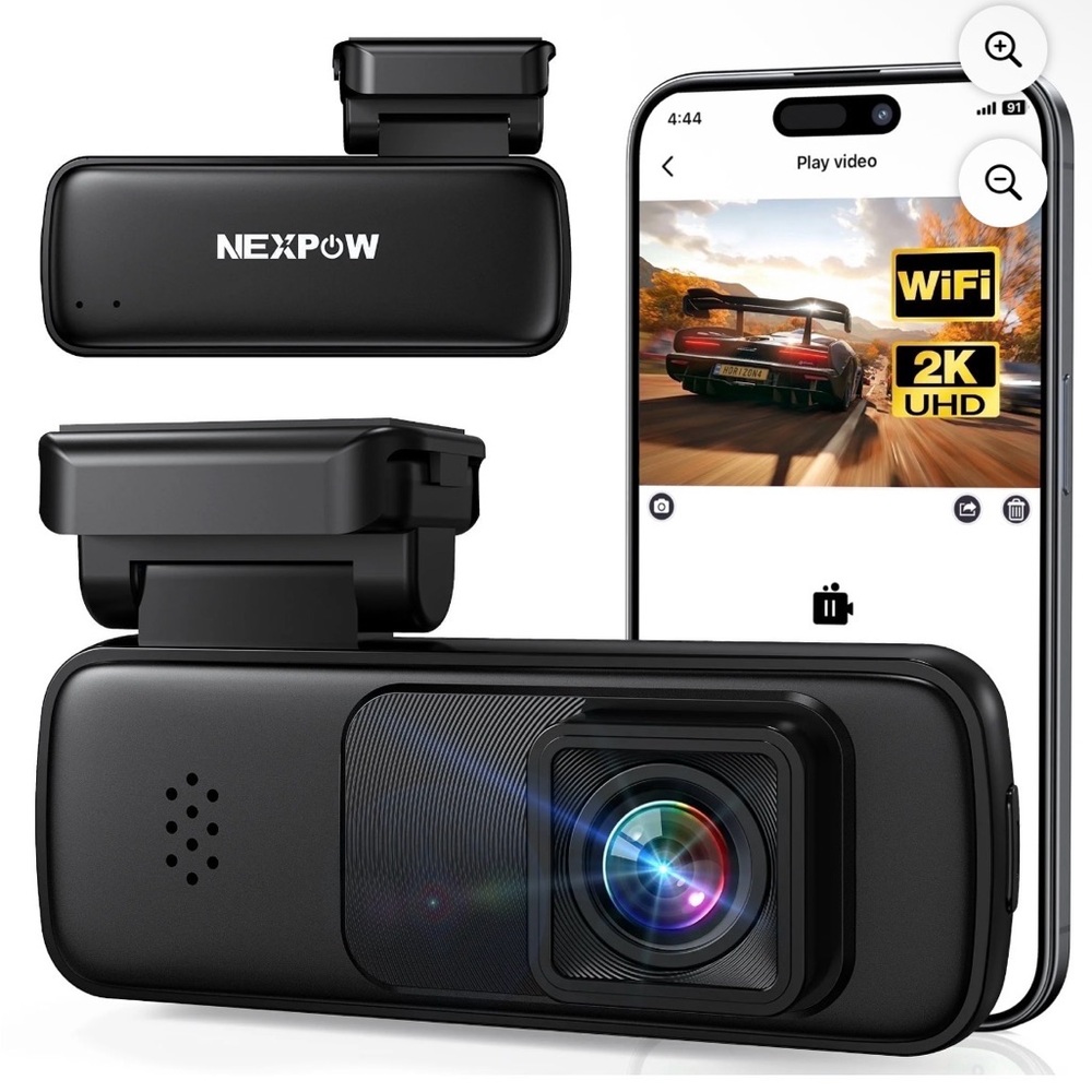 NEXPOW 2K WiFi Dash Cam IR Night Vision G-Sensor 24H Parking Mode